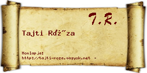 Tajti Róza névjegykártya